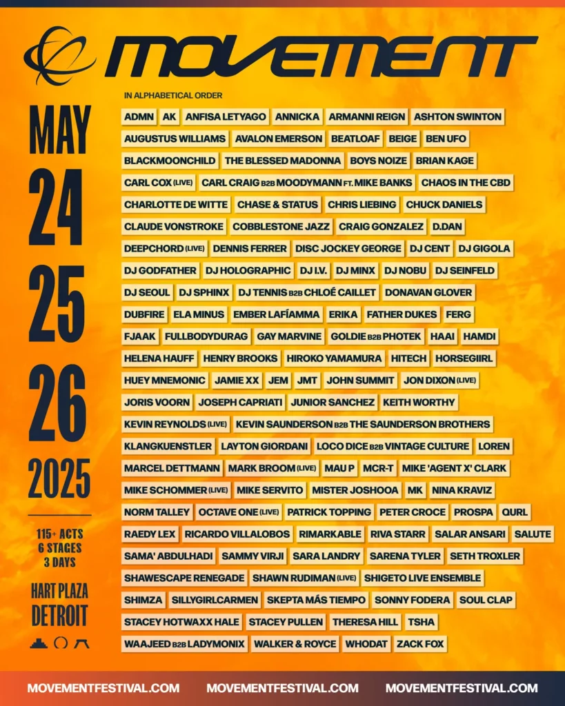 Movement 2025 lineup