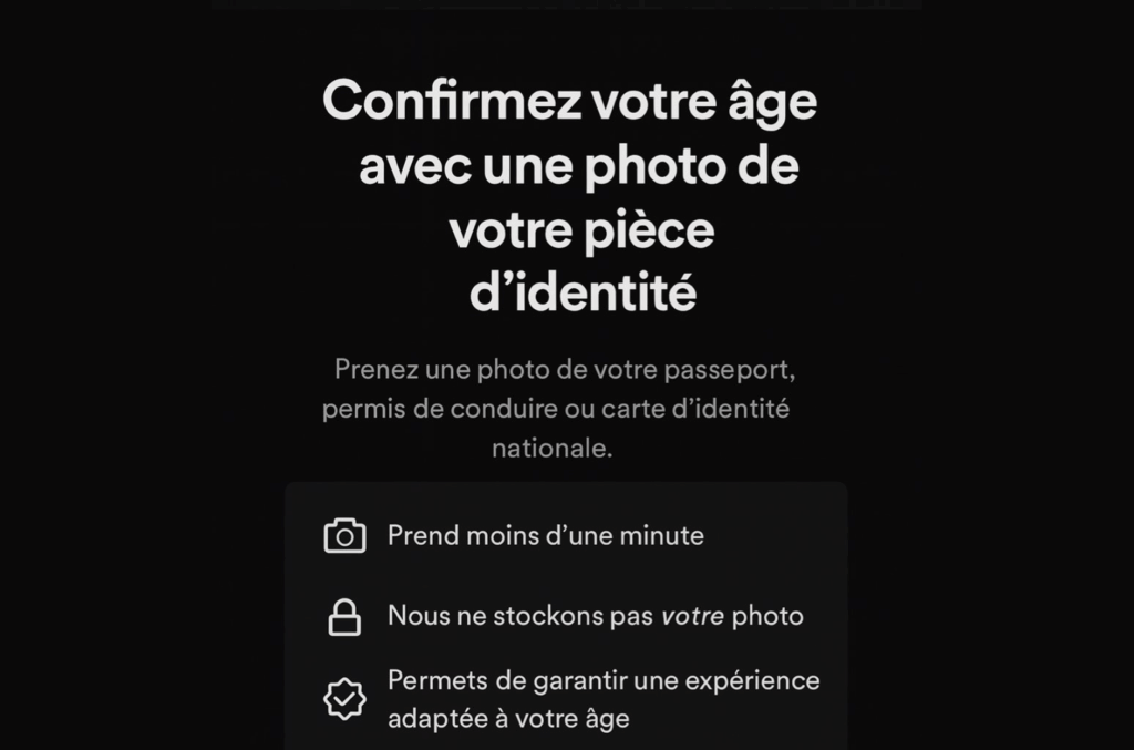 Spotify demande désormais l'âge de ses utilisateurs français.