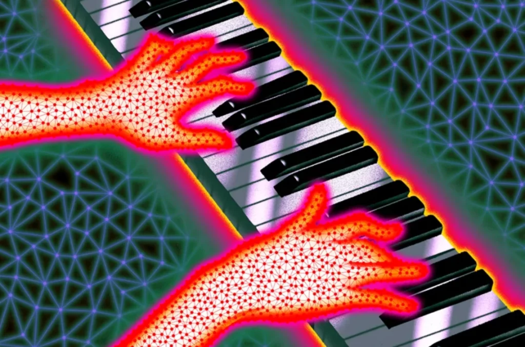 Personne jouant du synthétiseur