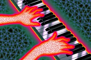 Personne jouant du synthétiseur