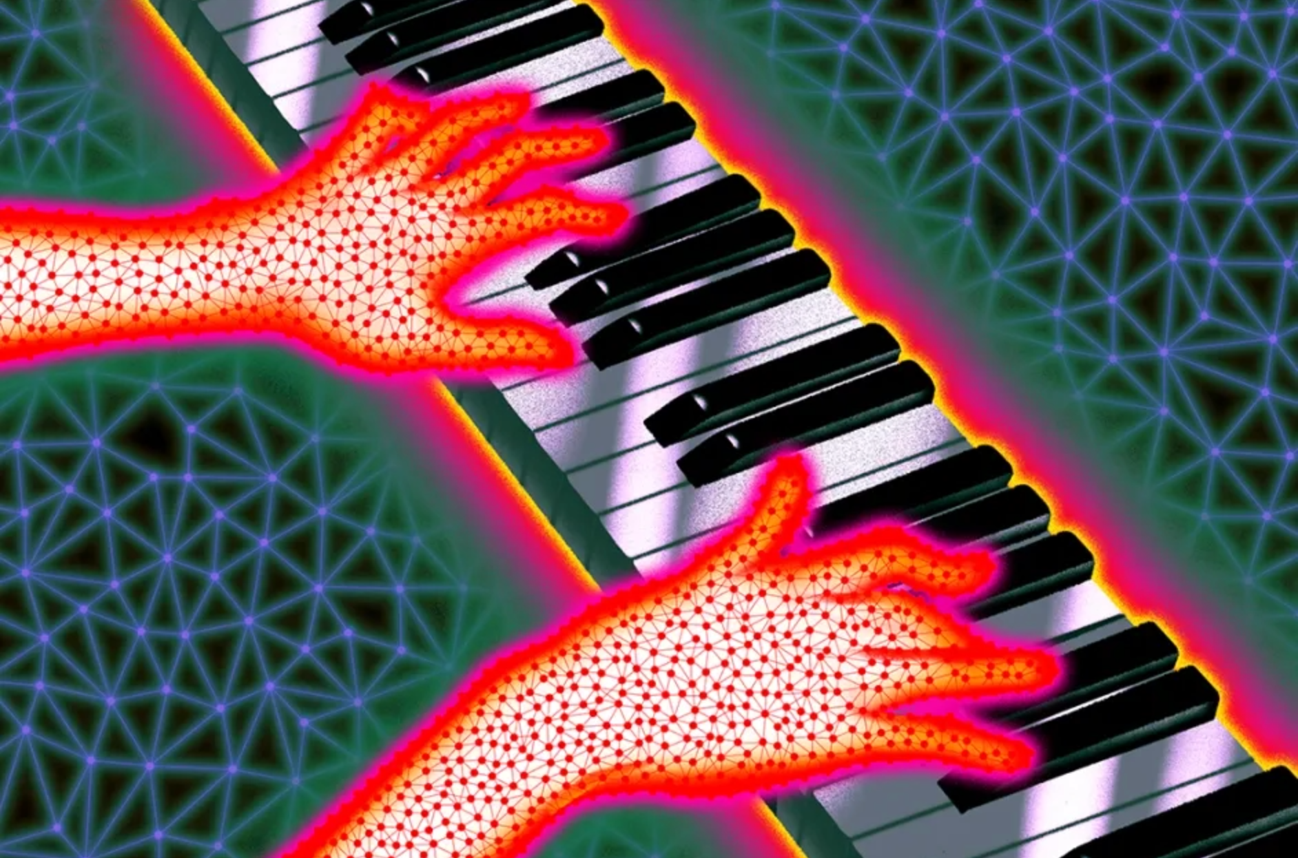 Personne jouant du synthétiseur